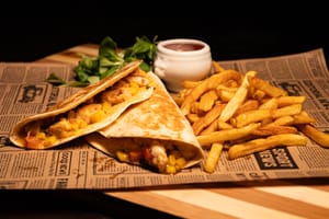 Quesadilla de pui cu mozarella